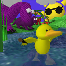 Super Splash 3D - Help Quackers the duck color a virtual world!